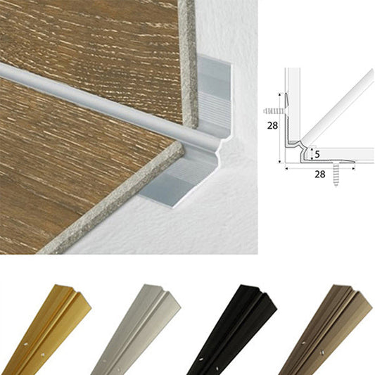 28 x 28mm Aluminium Inner Corner Stair Nosing – Edge Trim for Click Vinyl Flooring