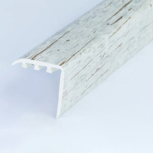 30 x 30mm Wood Effect UPVC Stair Nosing – Trim for Laminate and Wooden Step Edges
