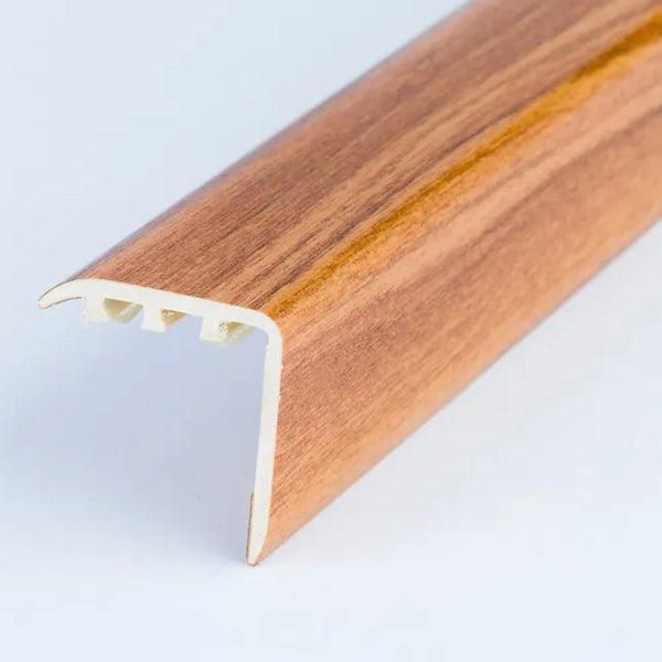 30 x 30mm Wood Effect UPVC Stair Nosing – Trim for Laminate and Wooden Step Edges