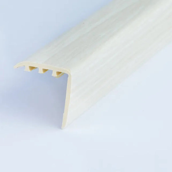 30 x 30mm Wood Effect UPVC Stair Nosing – Trim for Laminate and Wooden Step Edges