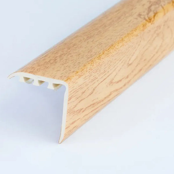 30 x 30mm Wood Effect UPVC Stair Nosing – Trim for Laminate and Wooden Step Edges