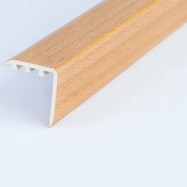 30 x 30mm Durable UPVC Stair Nosing Trim – Wood Effect Edge Protector for Steps