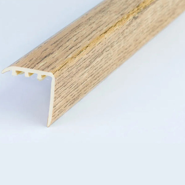 30 x 30mm Durable UPVC Stair Nosing Trim – Wood Effect Edge Protector for Steps