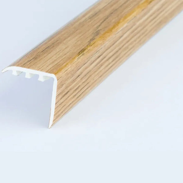 30 x 30mm Durable UPVC Stair Nosing Trim – Wood Effect Edge Protector for Steps