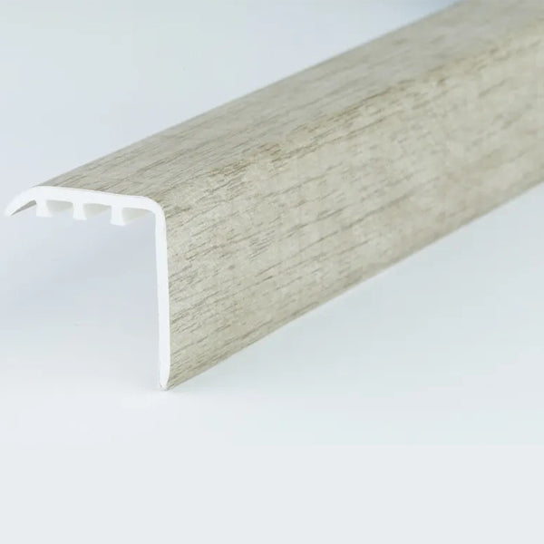 30 x 30mm Durable UPVC Stair Nosing Trim – Wood Effect Edge Protector for Steps