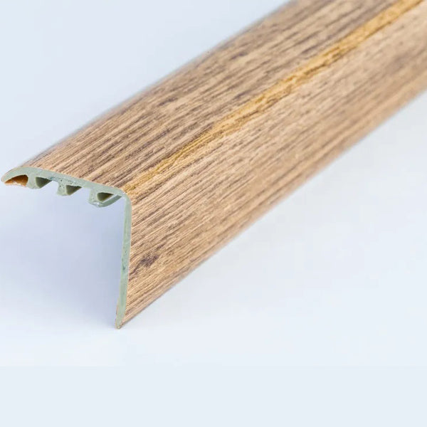30 x 30mm Durable UPVC Stair Nosing Trim – Wood Effect Edge Protector for Steps