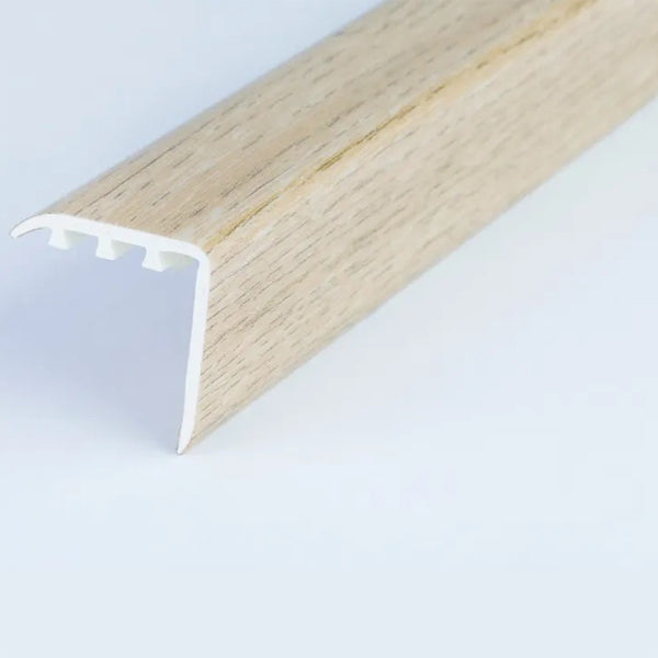 30 x 30mm Durable UPVC Stair Nosing Trim – Wood Effect Edge Protector for Steps