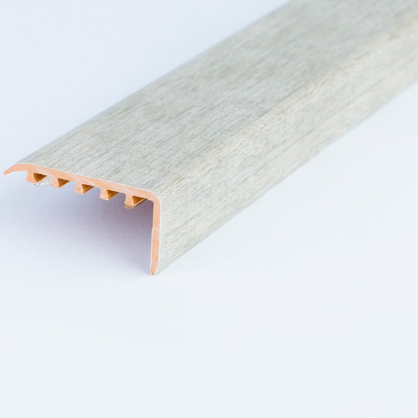 45 x 22mm Durable Wood Effect UPVC Stair Nosing – Edge Trim for Laminate and Wooden Steps