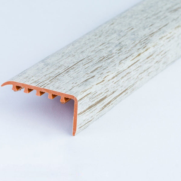 45 x 22mm Durable Wood Effect UPVC Stair Nosing – Edge Trim for Laminate and Wooden Steps