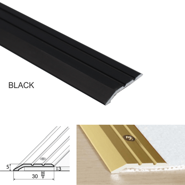 30mm Anodised Aluminium Ramp Door Threshold – Slim Transition Profile