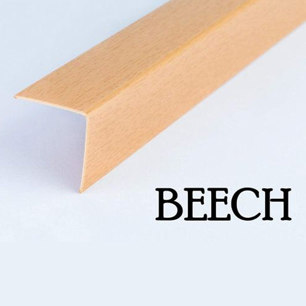 1m Wood Effect PVC Angle Trim – 90° Corner Protector for Walls & Edges