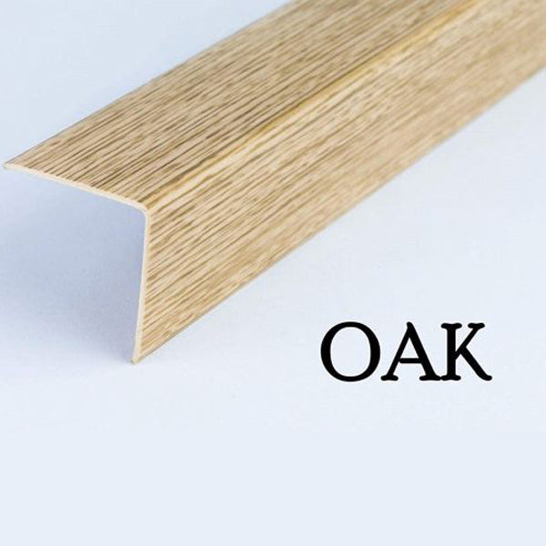 1m Wood Effect PVC Angle Trim – 90° Corner Protector for Walls & Edges