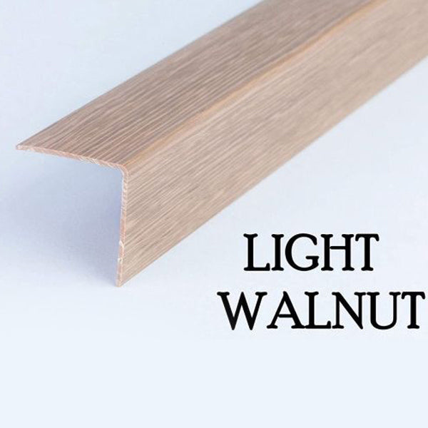 1m Wood Effect PVC Angle Trim – 90° Corner Protector for Walls & Edges