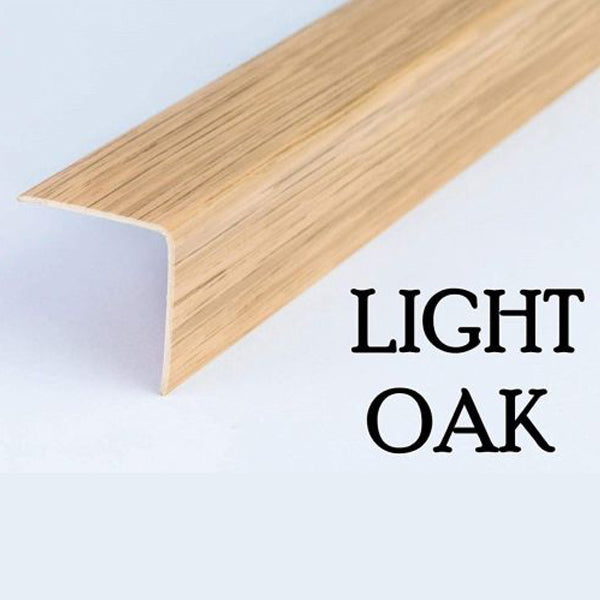 1m Wood Effect PVC Angle Trim – 90° Corner Protector for Walls & Edges