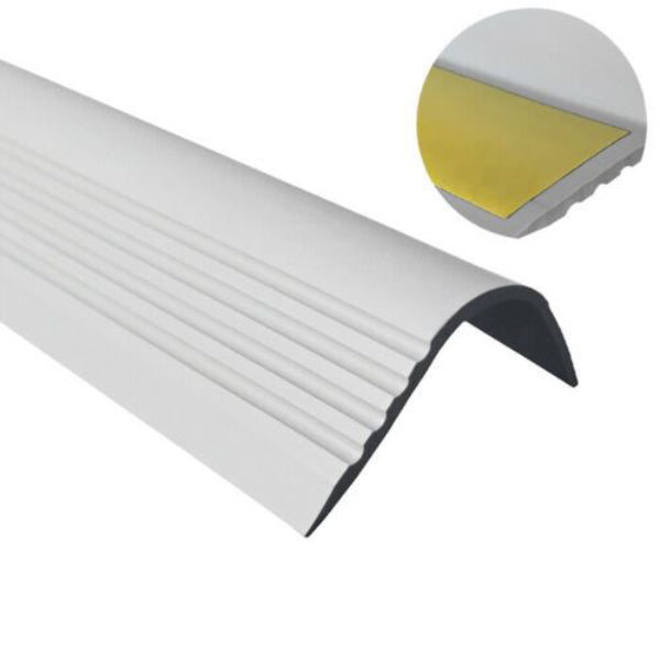50 x 40mm Self Adhesive Bullnose Stair Nosing – Anti Slip PVC Rubber Edge Trim