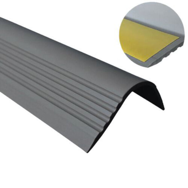 50 x 40mm Self Adhesive Bullnose Stair Nosing – Anti Slip PVC Rubber Edge Trim