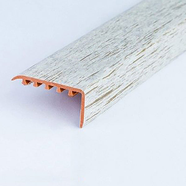 45 x 22mm Wood Effect UPVC Stair Nosing – Trim for Protecting Laminate and Wooden Edges