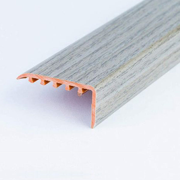45 x 22mm Wood Effect UPVC Stair Nosing – Trim for Protecting Laminate and Wooden Edges