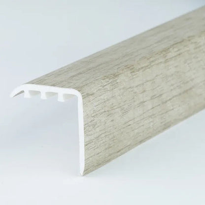30 x 30mm Wood Effect UPVC Stair Nosing – Trim for Laminate and Wooden Step Edges