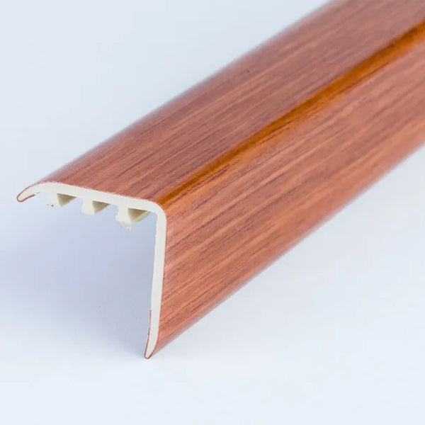 30 x 30mm Wood Effect UPVC Stair Nosing – Trim for Laminate and Wooden Step Edges