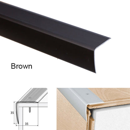 35 x 35mm Heavy Duty Anodised Aluminium Stair Nosing – Slip Resistant Edge Trim for Step Protection