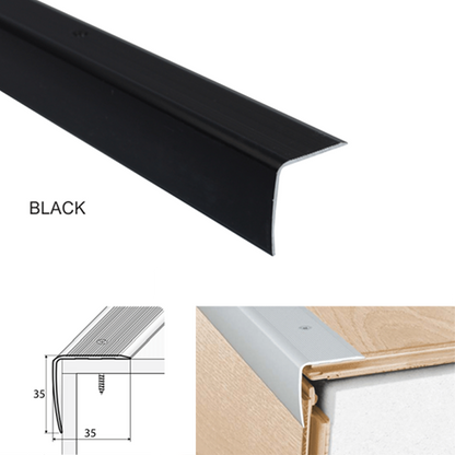 35 x 35mm Heavy Duty Anodised Aluminium Stair Nosing – Slip Resistant Edge Trim for Step Protection