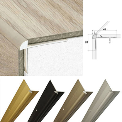 42 x 28mm Durable Aluminium Stair Nosing Edge Trim