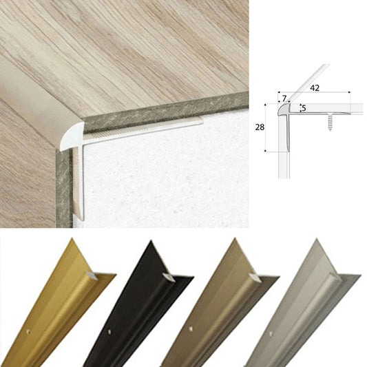 42 x 28mm Durable Aluminium Stair Nosing Edge Trim