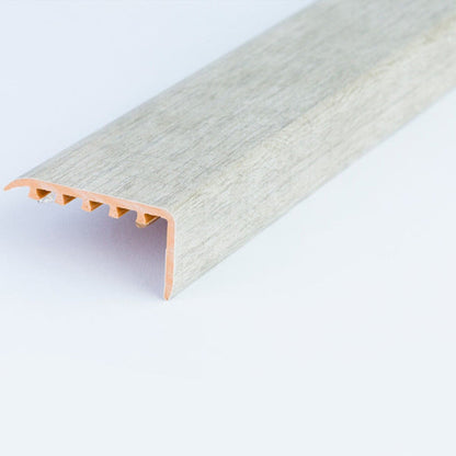 45 x 22mm Durable Wood Effect UPVC Stair Nosing – Edge Trim for Laminate and Wooden Steps