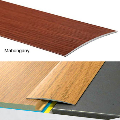 80mm Self Adhesive Aluminium Door Threshold – Wood Effect Floor Transition Strip