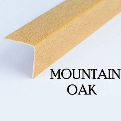 1m Wood Effect PVC Angle Trim – 90° Corner Protector for Walls & Edges