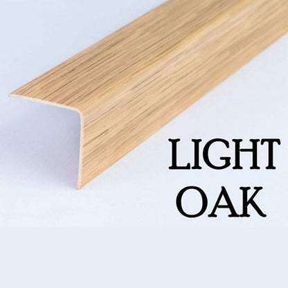 1m Wood Effect PVC Angle Trim – 90° Corner Protector for Walls & Edges